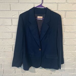 Vintage 80s Pendleton Navy 100% Wool Blazer L